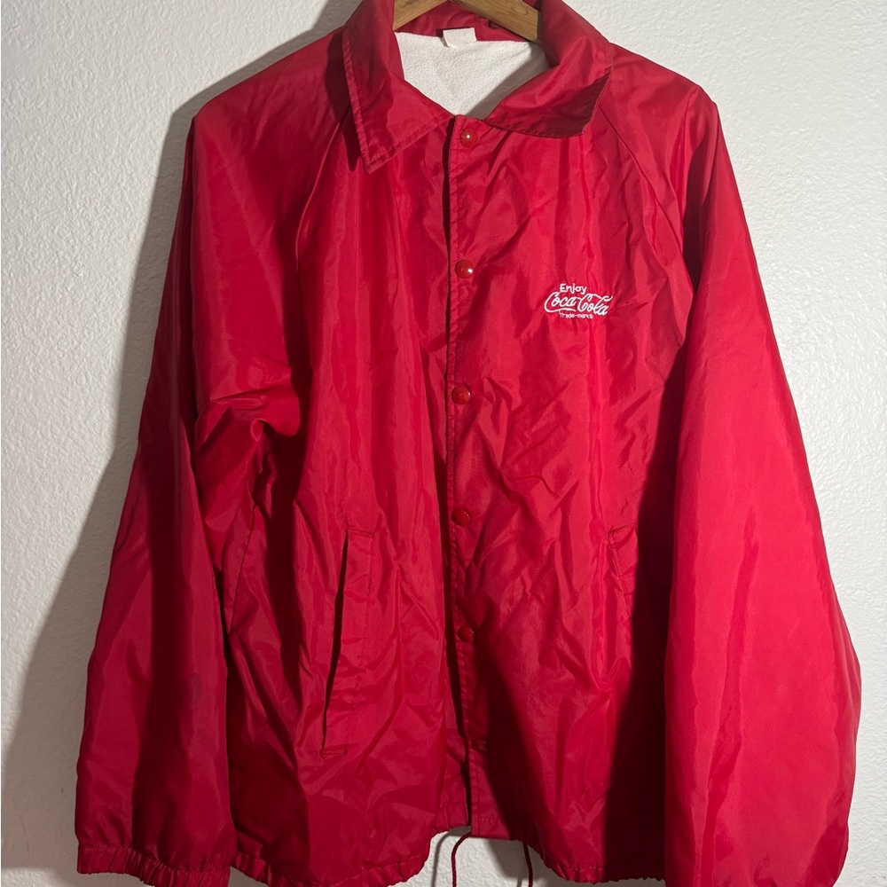Coca-Cola Vintage 90’s Retro Button-Up Windbreaker — (Paper Tag Size L)